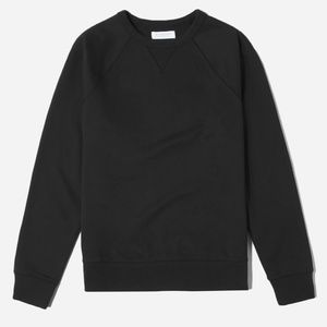 Everlane - Men's French Terry Crew Neck Sweatshirt in Washed Black - Size Small